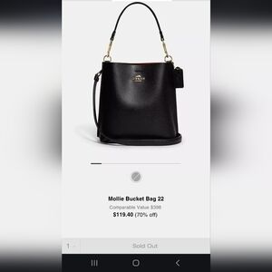 Coach bucket bag